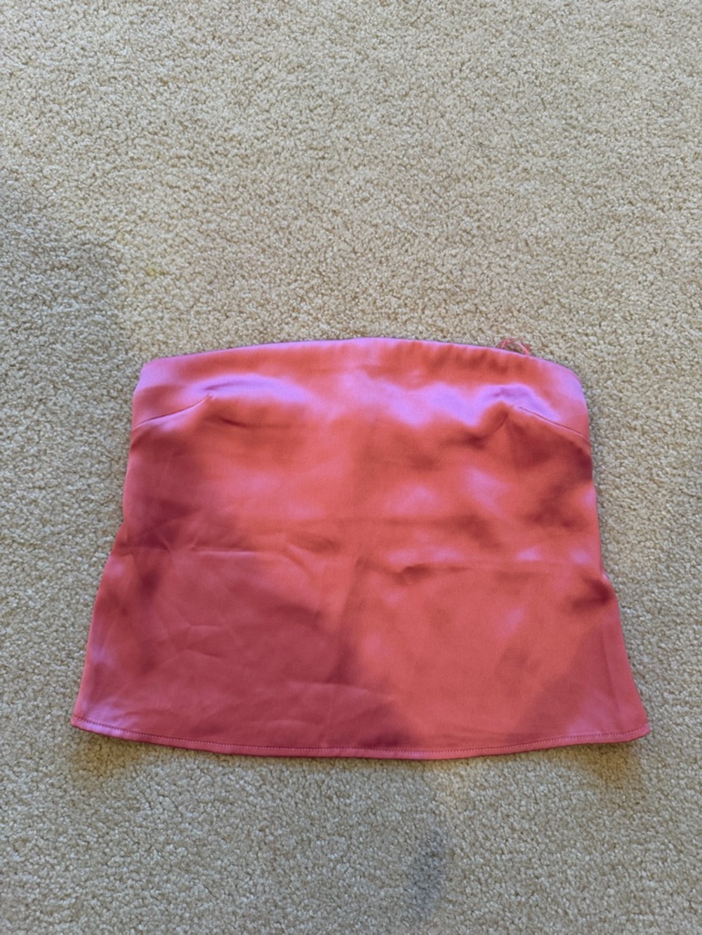 Dynamite Pink Satin Tube Top